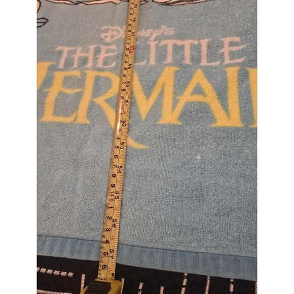 The Little Mermaid Vintage 90s Franco Disney Beach Towel 30x58 Triton Ursula - Picture 5 of 10
